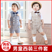 男童西装套装处理儿童西服男宝宝花童礼服帅气周岁生日韩版夏