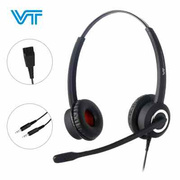 VT6300呼叫中心话务耳机头戴式固话降噪电商办公客服耳麦调音线控