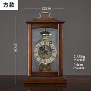 欧式复古机械座钟中式客厅家用桌面时钟钟表摆件老式台式摆钟