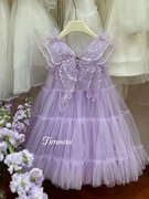 品牌2024春夏女童公主裙，61儿童节翅膀，连衣裙背心裙礼服演出服