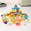 儿童积木玩具木制拼搭拼插拼装积木动物，婴儿宝宝2-6岁益智力玩具