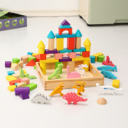 儿童积木玩具木制拼搭拼插拼装积木动物婴儿宝宝2-6岁益智力玩具