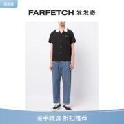 visvim男士，logo刺绣真丝衬衫，farfetch发发奇