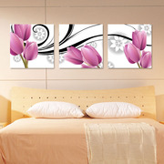 卧室壁画床头挂画无框画三联组合宾馆，酒店室内装饰画，温馨浪漫挂画