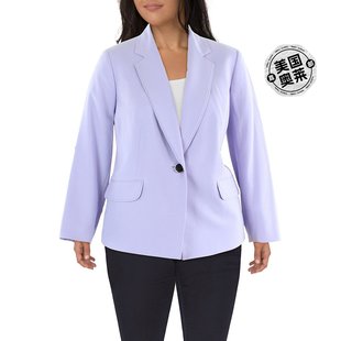 le suitPlus 女士西装单独办公室单扣西装外套 - 淡紫色 美国奥