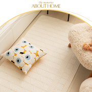 蔓越家 复古风绗绣全棉地毯卧室床边毯床边垫沙发茶几垫毯子地垫