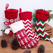 圣诞节袜子大号糖果针织儿童礼物袋圣诞树装饰品礼袋挂件场景布置