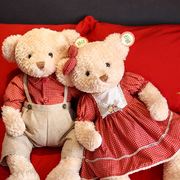0703r熊毛绒(熊毛绒)玩具结婚压床，娃娃一对情侣玩偶，婚房布置喜庆小公仔高