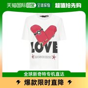 香港直邮Love MoschinoLOVE MOSCHINO 女士白色T恤 W4-F153S-爱心