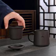 紫砂茶杯带盖过滤内胆家用喝水泡茶大容量办公杯刻字杯子定制