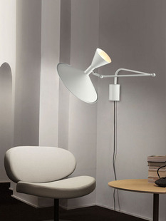 北欧创意客厅壁灯现代简约餐厅，设计师卧室书房长杆可调节摇臂灯