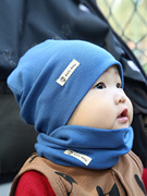 婴儿帽子春秋款套装围巾宝宝，春秋纯棉男童，女童婴幼儿围脖儿童帽冬