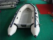 4.3米挂机艇加厚橡皮艇冲锋舟充气船路亚皮划艇折叠海钓船救生艇