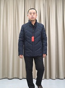 甩 蓝色羽绒服男 普洛克23秋冬 立领白鸭绒 简约商务休闲羽绒外套