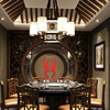 新中式古典客厅吊灯实木包厢，仿古中国风，灯具餐厅茶楼饭店宫廷吊灯