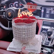 七夕情人节小香风蛋糕装饰布艺，玫瑰花束包装纸，围边母亲节生日装扮