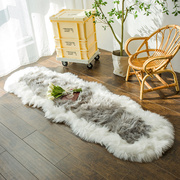 日系风懒人地毯卧室床边毯简约ins仿羊毛，坐垫加厚地垫撸猫感异形