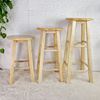 实木圆凳高木头凳子板凳梯凳椅餐凳家用简约现代北欧高脚凳圆凳子