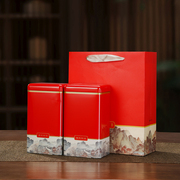 正山小种茶叶罐铁罐包装盒礼盒金属，古树红茶一斤装空罐密封罐定制