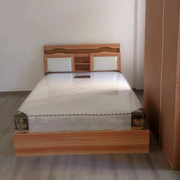 深圳床架1.2米1.5米双人床 非实木 送床板 白色黄色 单层板床