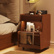木宫匠法式复古小户型小型实木收纳柜现代简约卧室家用暖岛床头柜