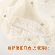 婴儿衣服夏季薄款宝宝，夏装吊带包屁衣女婴连体衣满月百天公主爬服