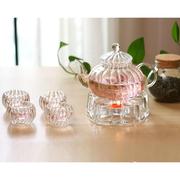 南瓜壶耐热玻璃条纹壶花茶壶功夫茶茶壶过滤茶具精致玻璃茶具