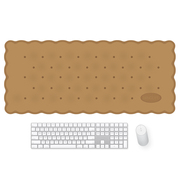 个性饼干鼠标垫书桌垫p笔记本电脑键盘，家用防水防滑垫定制办公桌