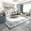 欧式丙纶地毯客厅美式轻奢蓝色，沙发茶几毯家用主卧短毛，免洗易打理(易打理)