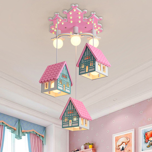 简约现代卧室灯时尚卡通儿童房灯具温馨餐厅创意LED三头吊灯