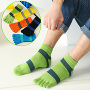 拼色运动型大童五趾袜子，全棉吸汗舒适纯棉，加厚运动系列爸爸妈妈