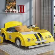 小朋友实木男孩女孩儿童床套房，家具大黄蜂创意汽车赛车跑车孩子床