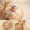 KD新生满月婴儿拍照道具宝宝照摄影服装衣服流苏毯编织框影楼主题