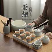 冰灰釉功夫茶具套装茶盘，储水家用户外陶瓷茶杯茶壶整套泡茶