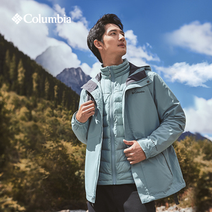Columbia哥伦比亚户外情侣防水冲锋衣羽绒服内胆三合一外套XE1504