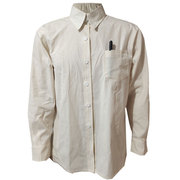 纯棉粗布老式衬衣长袖男女解放时期衬衫，老兵款米白色65式米白衬衣(白衬衣)