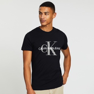 Calvin Klein 凯文克莱CK夏季简约美版T恤男士休闲圆领上衣打底衫