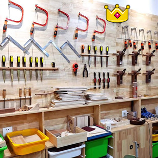 儿童木工工具套装幼儿园diy手工，美工区域材料，木刨雕刻木工坊教育