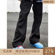 BONELESS 西装喇叭西裤男纯色卫裤vibe风长裤美式高街宽松休闲裤