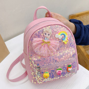 韩版儿童可爱女童双肩包卡通(包卡通)包包，爱莎公主背包幼儿园小班宝宝书包