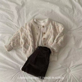 NNKIDS韩国进口童装男女童儿童韩系复古麻花杂线针织毛衣