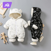 新生婴儿衣服秋冬季装连体衣宝宝冬天棉衣，外出服套装外套冬装