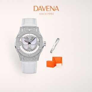 DAVENA蒂玮娜梦幻蝴蝶手表时来运转轻奢小众高级感女表生日礼物