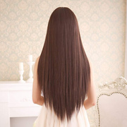 假发女长直发气质黑长发齐刘海蓬松自然，甜美可爱假发套女士发型
