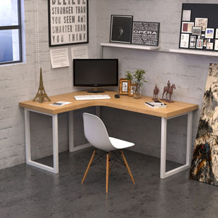 北欧实木直角转角书桌子，简约拐角书桌，l型电脑桌台式办公书