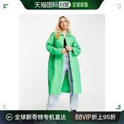 香港直邮潮奢monki女士monki-mgreen带领亮绿色大衣