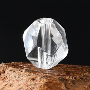 天然白水晶钻石面散珠子多角切面刻面DIY水晶手工串珠子饰品材料