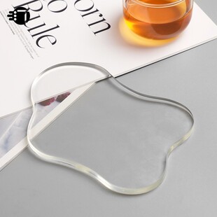 网红云朵玻璃茶杯垫透明PVC软玻璃网红小托盘创意咖啡隔热餐垫子