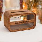 新厂销定制名字个性化木制婚礼卡盒，结婚礼物创意婚礼木盒婚礼卡品