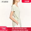 Amii2024夏季不规则雪纺衫小资轻奢女装上衣高级感法式
